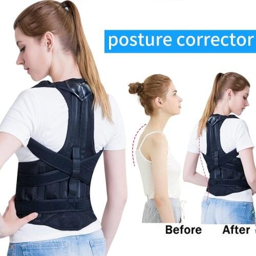 Back Posture Corrector Adjustable Correction Belt Shoulder Lumbar Brace Waist Trainer Spine Support Vest