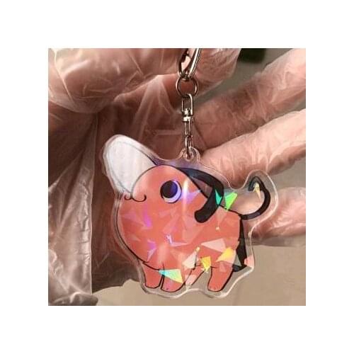 2021 HOT Chainsaw Man Denji Pochita Mascot Acrylic Keychain Cosplay Game Gifts School Bag Small Pendant Key rings Cartoon Xmas