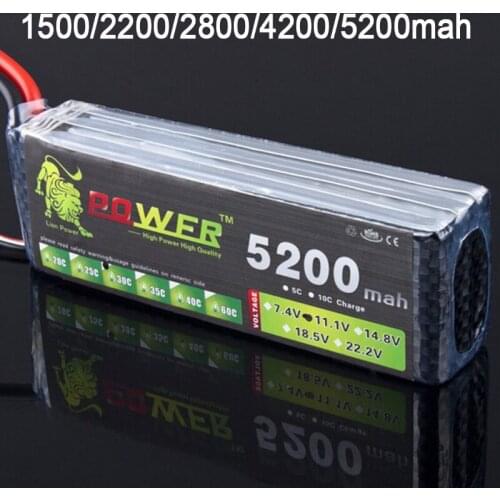 LION POWER 3S 11.1v 1500mAh 2200mah 2800mah 4200mah 5200mah lipo battery For RC toy Car Airplane Helicopter Boats battery
