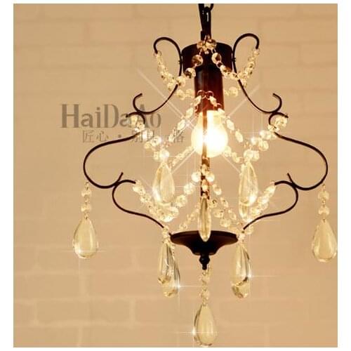 Nordic Bedroom Crystal Chandelier Minimalist Personality Simple European Aisle Lights American Corridor Crystal Droplight Lamp