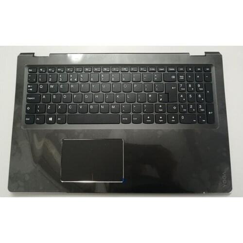 New For Lenovo FLEX 4-15 ideapad Yoga 510-15 510-15ISK UK Palmrest Upper Case Keyboard Cover Dark gray no-Backlit 5CB0L66075