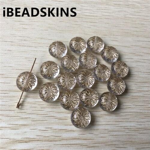 New arrival! 16x10mm 320pcs/lot clear with gold stripe oblate shape Acrylic beads #5219(Design as shown)