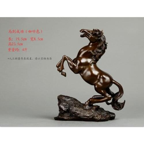 GOOD ART TOP COOL-home LIVING ROOM TOP ART Decor success RETRO HORSE ART FENG SHUI bronze statue sculpture Mascot
