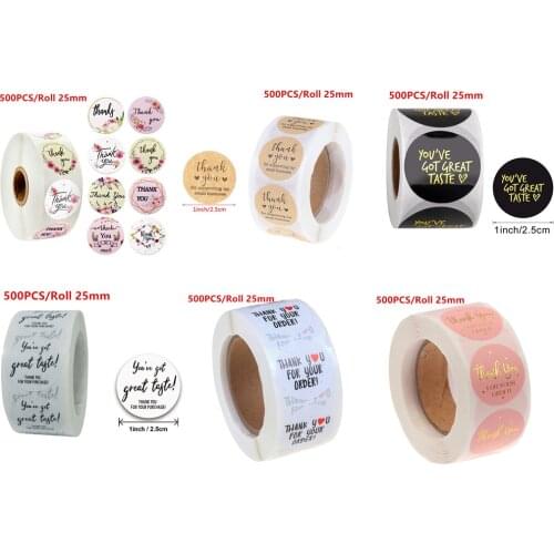 Gift Sealing Stickers Thank you labels Design Diary Scrapbooking Stickers Festival Birthday Party Gift Decorations Labels 500pcs