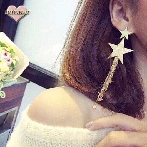 Argolas Brinco Pendientes Long Earrings For Women Tassel Kpop Aesthetic Fashion Accesorios Bridesmaid Gift Ofertas Relampago2020