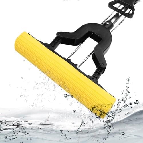 Absorbent Sponge Mop with Stainless Steel Telescopic Pole Household PVA Mop for Home Ofiice Cleaning