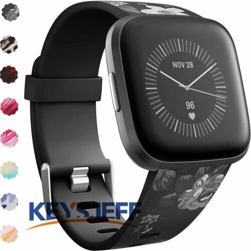 Compatible with Fitbit Versa /Versa 2/ Lite/SE Fadeless Pattern Printed Bands Classic Soft Watch Bands for Fitbit Versa 61023