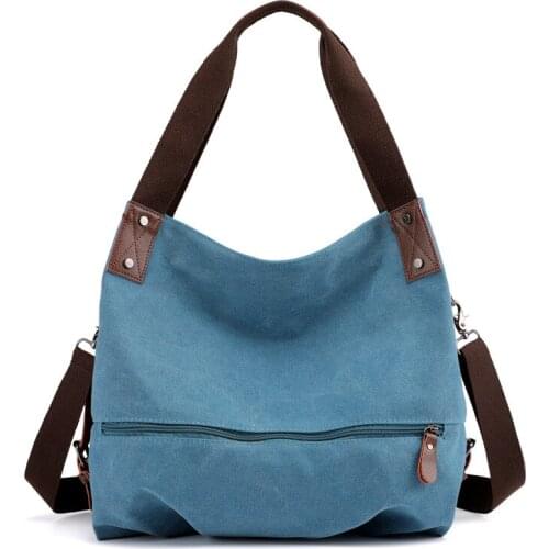 Shoulder Bags Women Casual Solid Color 2020 Spring and Summer New Portable Messenger Bag Fashion Wild Lady Canvas Bag Travel Bag