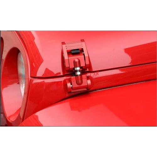 QDAEROHIVE Car Exterior Protect Black Lock Hood Latch Catch Decoration For Jeep Wrangler JK 2007-2009