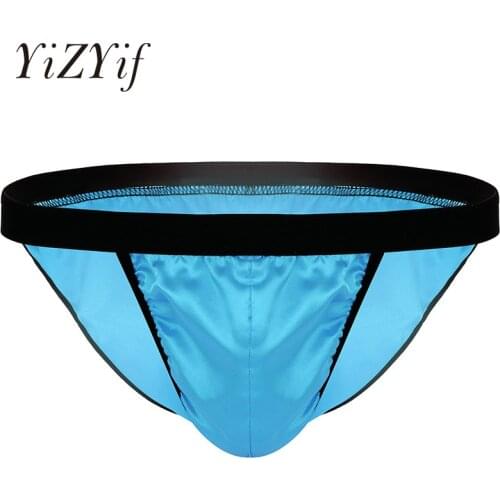 YiZYiF Mens Silk Briefs