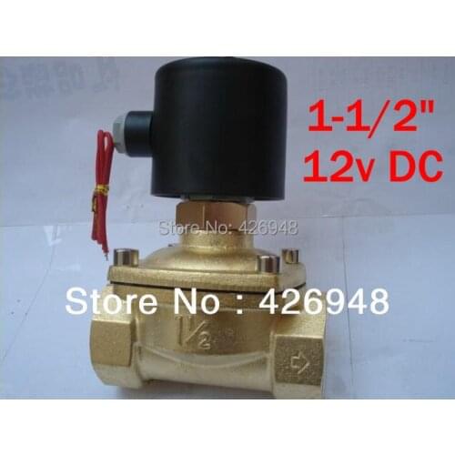 1-1/2" dn40 Normal Close Brass material Electric Solenoid Valve 12V DC VOLTAGE used for Water, Air, Fuels,OIL