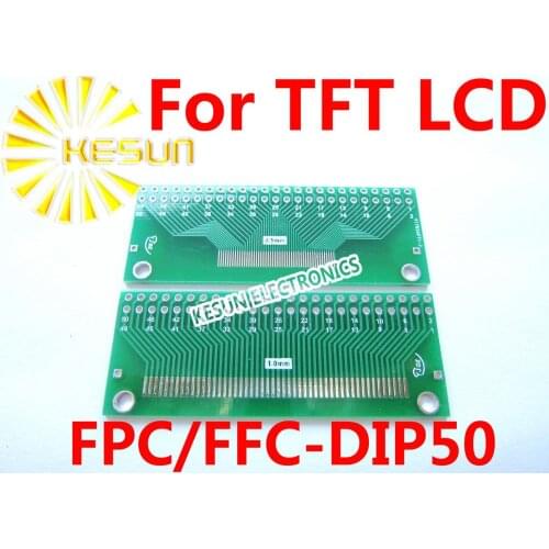 100PCS FPC FFC turn DIP 50P 0.5/1.0MM Pitch IC adapter Socket / Adapter plate PCB for TFT LCD