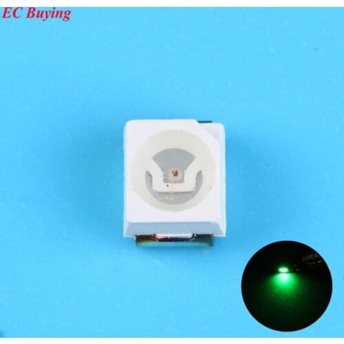 100pcs Ultra Bright 3528 LED SMD Green Chip Surface Mount 20mA Light-Emitting Diode LED 1210 SMT Bead Lamp Light DIY Practice