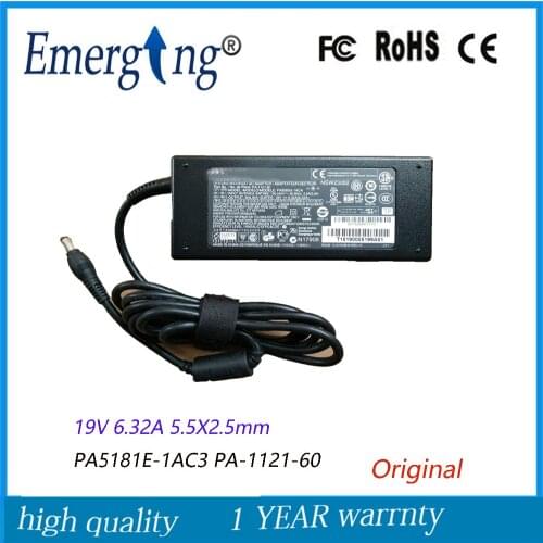 19V 6.32A 5.5*2.5mm 120W New Original AC Laptop Adapter For Toshiba PA5083U-1ACA PA5181E-1AC3 PA-1121-60