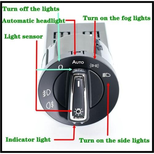 Built in 2 Sensors Car Headlights Lights SwitchLntegrated For Golf MK4 Jetta 4 Passat B5 Polo Beetle 5ND 941 431 B 5ND941431B