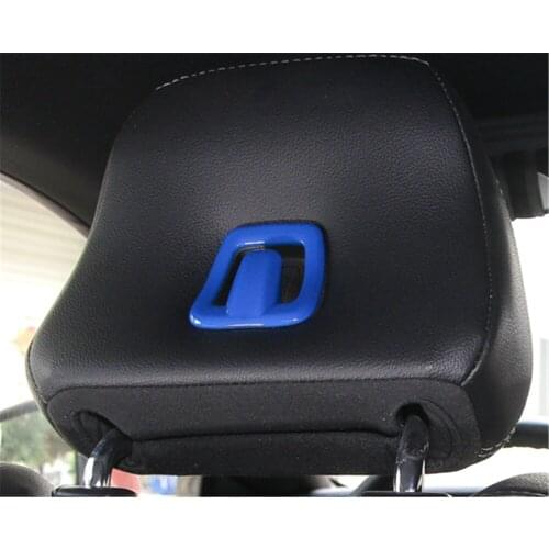 Seat Headrest Hook Cover Trim for Ford Mustang 2015+ Stylish Decal Car Stickers Colorful Interior Decoration Brand New 2pcs