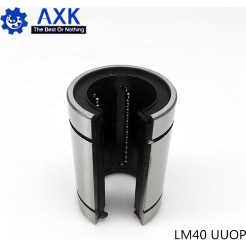 2pcs/lot Free shipping LM40UUOP 40mm Linear bearings Open Type CNC Linear Bushing LM40OP