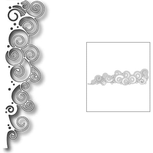 2020 New Wave Lace Edge Embossing Metal Cutting Dies For Cut Paper Craft Making Decoration Greeting Card Scrapbooking No Stamps