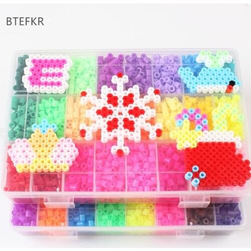 4600pcs/set Hama Beads Educational jigsaw toys 48 Colors 5mm Perler Beads for Children 3D puzzle diy Toys Fuse Beads Pegboard