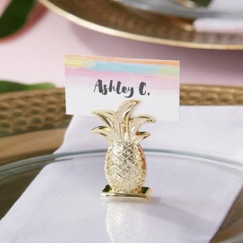 Promotion 100pcs/lot Wedding Favors Gold pineapple place card holder Party favors Table decoration Free shipping