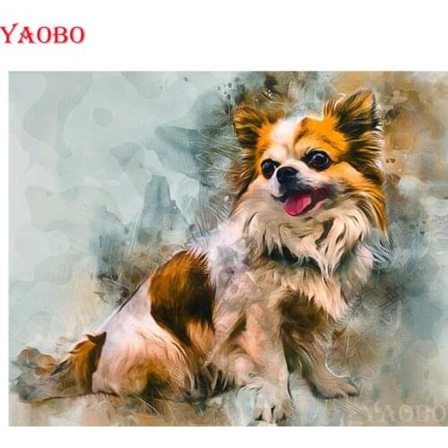 Full square Diamond Embroidery Chihuahua dog 5D Cross Stitch DIY Pet Photo Custom Diamond Painting mosaic rhinestone decoration