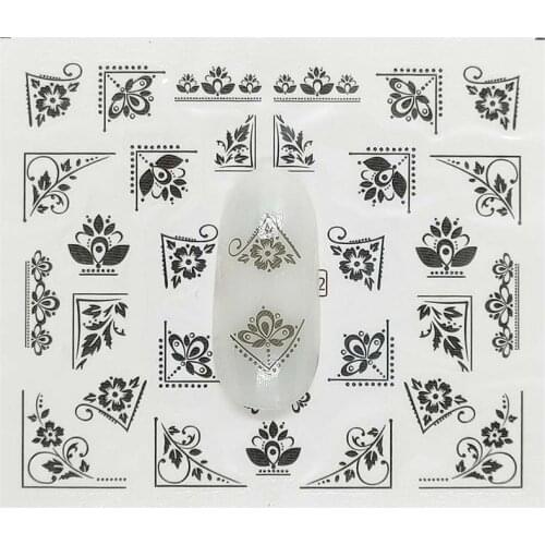 Feather Nail Art Water Decals Transfer Stickers Cute Manicure Sticker B24