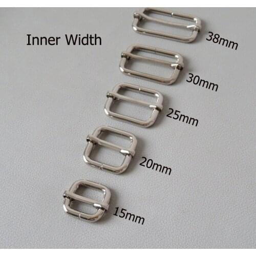 1 Piece 15mm 20mm 25mm 32mm 38mm Bag Backpack Straps Accessory Metal Buckle Adjuster For Belt Hook Hardware Pet Dog Collar Clasp