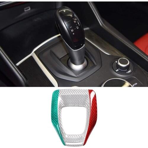 Central Control Gear Shift Panel Cover Carbon Fiber for Alfa Romeo Giulia Stelvio 2020 Car Interior Accessories