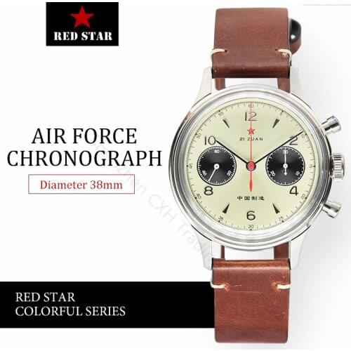 38mm 1963 Yellow Dial Version Mens Chronograph Watches ST19 Movement Men Hand Wind Mechanical Watch With Gooseneck 2020