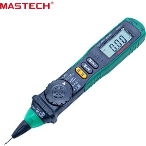 MASTECH MS8211D Digital Multimeter Auto Range AC/DC 600V Pen-Type DMM Multitester Voltage Current Tester Logic Level Tester