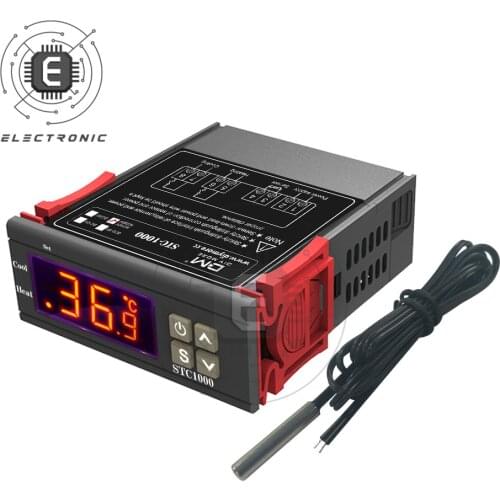 Digital Temperature Controller Thermostat Thermoregulator Incubator Relay LED 10A Heating Cooling STC-1000 STC 1000 110V 220V