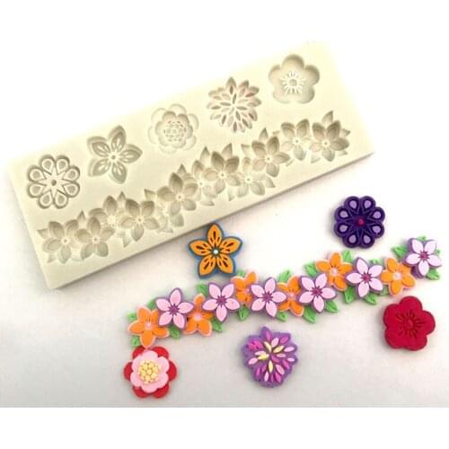 Flowers A Variety of Fondant Silicone Mold DIY Cake Circumference Mold Soft Candy Mold Cake Molds Baking Mold