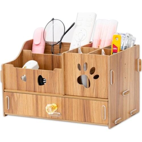 Ayane Creative Pen pencil holder Receiving Box Desktop Learning Penholder Office desk organizer storage rack supplies wood