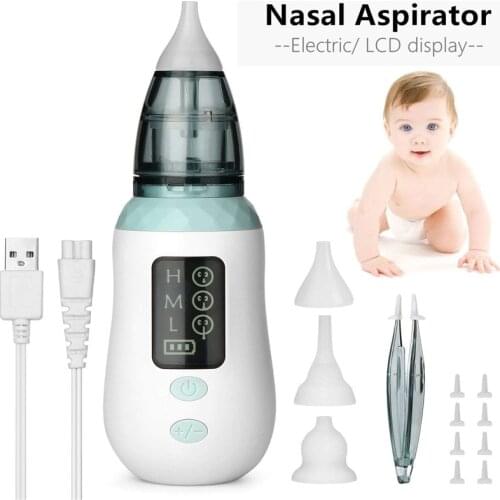 Baby Electric Nasal Aspirator LED Display Nose Cleaner Inhaler Kids Aspirator Equipment Ear Care Preventing Backflow Aspirat