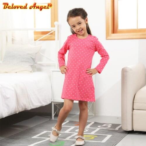 Toddler Kids Baby Girls Cartoon Heart Floral Bow Print Sun Dress Clothes Outfits Cartoon Print Cotton Blend Fashion Sweet