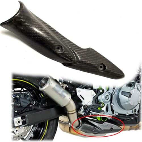 For Kawasaki Z900 Z 900 2017-2019 Carbon Fiber Motorcycle Exhaust Pipe Cover Heat Insulation Protector Motorcycle Accessories