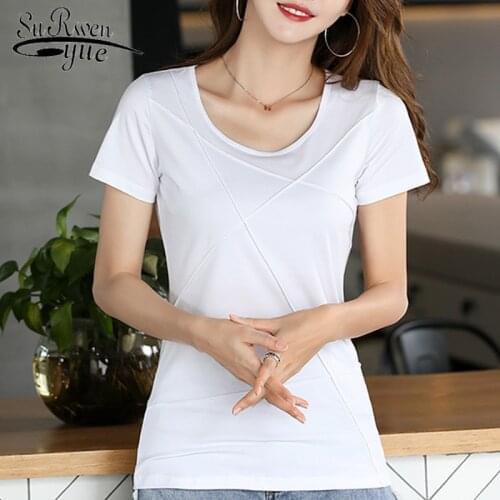Camiseta mujer tshirt women summer short sleeve t-shirt plus size tops camisetas verano mujer 2021 cotton T shirt women 4067 50