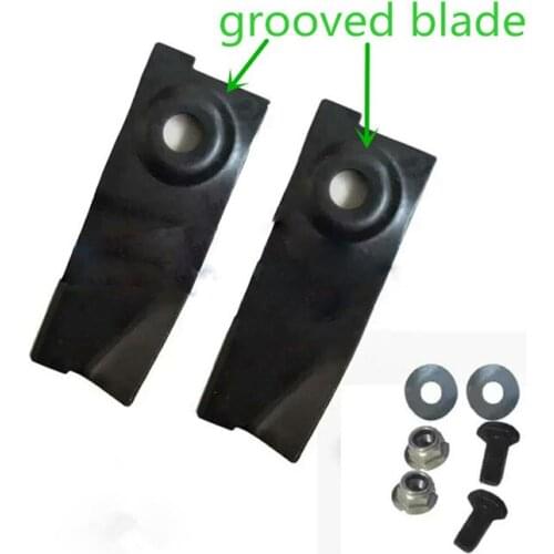 Different length Lawnmower grooved blade & bolt for Honda GXV160 HRU 194 195 214 215 Lawn mower swing back blade kit