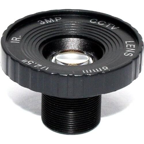 M12 3MP 8mm 45 Degree HD S mount lens 1/2.5'' 1080P HD lens for CCTV camera M12 MTV board lens