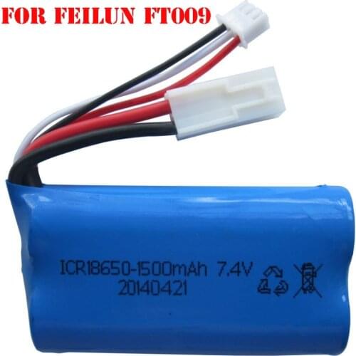 Upgraded 7.4V 1500mAh Lipo Battery for Feilun FT009 RC Boat Spare Parts