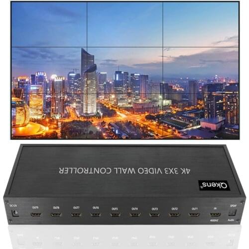 4K 3x3 Video Wall Processor Controller HDMI-compatible Screen Stitching Splicer 3x2 2x2 3x1 1x3 2x3 4x2 2x4 TV Monitor Display