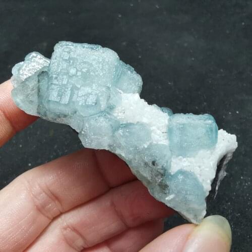51g Natural rare blue-green fluorite cluster mineral specimen energy raw stone teaching home decoration ornamental ornaments