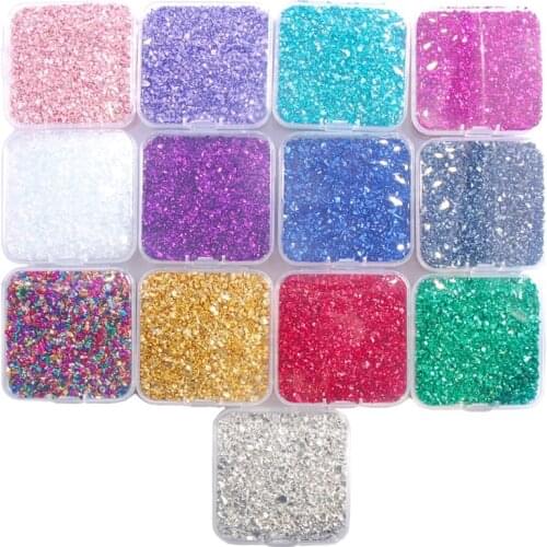 Boxed Irregular Crushed Stone 80g Jewelry Super Flashing Glass Shards Nail Decorations Nail Stickers Jewelry Making