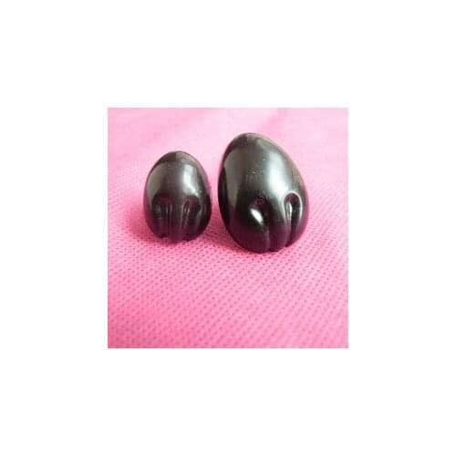 300pcs/lot new 10x14mm/17x22mm/21x28mm black color plastic safety bear toy nose for diy animal doll accessories