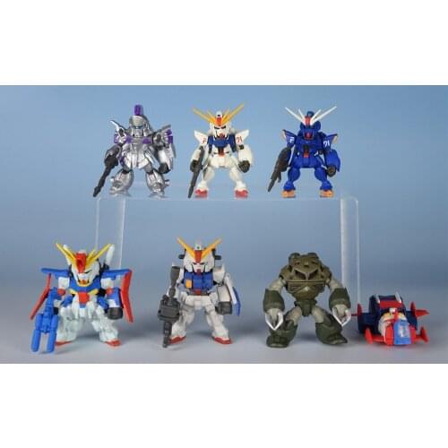 Bandai Genuine FW GUNDAM CONVERGE PART 12 MSZ-10 ZZ GUNDAM and MSM-07 Z Gok and XM-07 Vigna Ghina Q Version Action Figure Toys