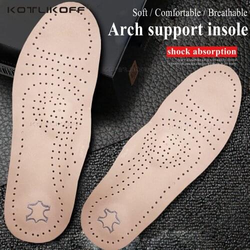 Genuine Leather Orthotics Insole Orthopedic Shoes Sole Insoles For Shoes 3D Arch Support Flat Feet Foot Pain Deodorant Inserts