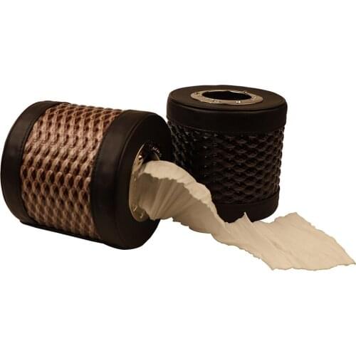 Tissue Tube Paper Towel Box Silicone Points non-slip Bottom For Car Home Kitchen Office Towel Desktop Napkin Gold Black