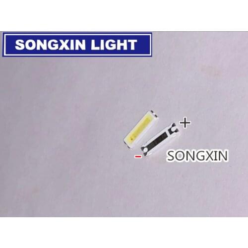 500pcs For SEOUL Original LED LCD TV Backlight Application LED 7020 Light Beads Cool white High Power 1W 6V 98LM 7020G 2in1