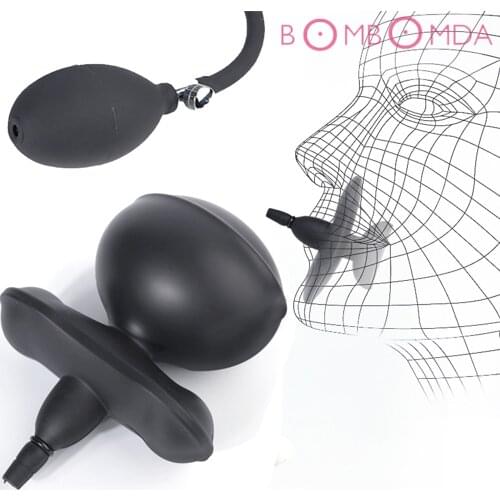 Silicone Huge Inflatable Mouth Gag Restraint Slave Bondage Open Mouth Ball BDSM Gag Adult Games Sex Toys For Woman Men Couples