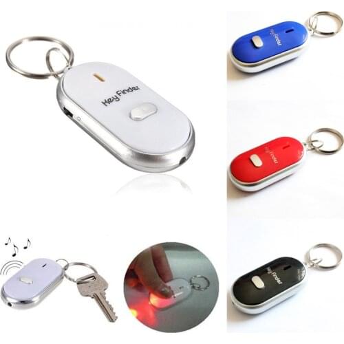 Led Smart Key Finder Sound Control Alarm Anti Lost Tag Child Bag Pet Locator Find Keychain Tracker Find Lost Key Whistle Torch